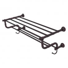 Allied Brass CL-HTL-5-DTB-30-ABZ - Carolina Collection 30 Inch Towel Shelf with Double Towel Bar - Antique Bronze