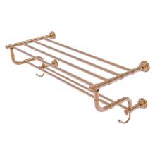 Allied Brass CL-HTL-5-DTB-30-BBR - Carolina Collection 30 Inch Towel Shelf with Double Towel Bar - Brushed Bronze