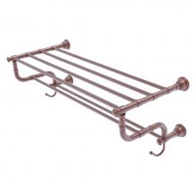Allied Brass CL-HTL-5-DTB-30-CA - Carolina Collection 30 Inch Towel Shelf with Double Towel Bar - Antique Copper