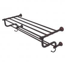 Allied Brass CL-HTL-5-DTB-36-VB - Carolina Collection 36 Inch Towel Shelf with Double Towel Bar - Venetian Bronze