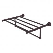 Allied Brass CL-HTL-5-TB-24-ABZ - Carolina Collection 24 Inch Towel Shelf with Integrated Towel Bar - Antique Bronze