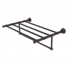 Allied Brass CL-HTL-5-TB-24-VB - Carolina Collection 24 Inch Towel Shelf with Integrated Towel Bar - Venetian Bronze