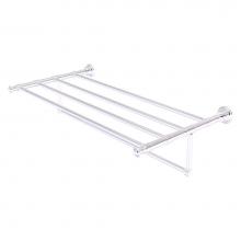 Allied Brass CL-HTL-5-TB-36-PC - Carolina Collection 36 Inch Towel Shelf with Integrated Towel Bar - Polished Chrome