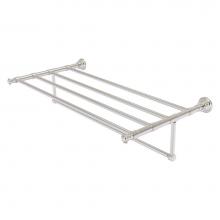 Allied Brass CL-HTL-5-TB-36-SN - Carolina Collection 36 Inch Towel Shelf with Integrated Towel Bar - Satin Nickel