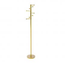 Allied Brass CS-1-PB - Free Standing Coat Rack with Six Pivoting Pegs