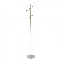 Allied Brass CS-1-PNI - Free Standing Coat Rack with Six Pivoting Pegs