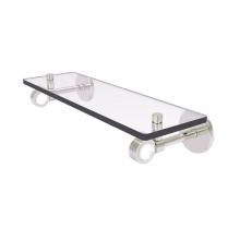 Allied Brass CV-1-16-SN - Clearview Collection 16 Inch Glass Shelf