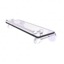Allied Brass CV-1-16-GAL-PC - Clearview Collection 16 Inch Glass Shelf with Gallery Rail