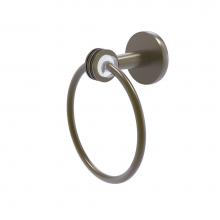 Allied Brass CV-16D-ABR - Clearview Collection Towel Ring with Dotted Accents