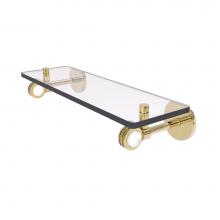 Allied Brass CV-1D-16-UNL - Clearview Collection 16 Inch Glass Shelf with Dotted Accents
