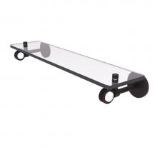 Allied Brass CV-1D-22-ORB - Clearview Collection 22 Inch Glass Shelf with Dotted Accents