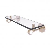 Allied Brass CV-1G-16-PEW - Clearview Collection 16 Inch Glass Shelf with Groovy Accents