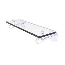 Allied Brass CV-1T-16-SCH - Clearview Collection 16 Inch Glass Shelf with Twisted Accents