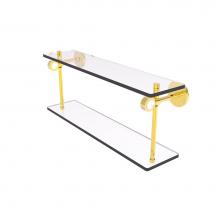 Allied Brass CV-2-22-PB - Clearview Collection 22 Inch Two Tiered Glass Shelf