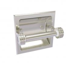 Allied Brass CV-24CD-SN - Clearview Collection Recessed Toilet Paper Holder with Dotted Accents