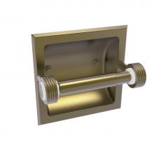 Allied Brass CV-24CG-ABR - Clearview Collection Recessed Toilet Paper Holder with Groovy Accents