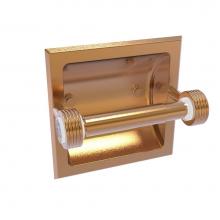 Allied Brass CV-24CG-BBR - Clearview Collection Recessed Toilet Paper Holder with Groovy Accents