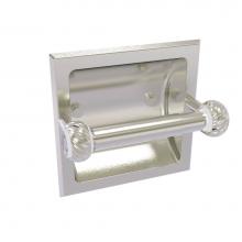 Allied Brass CV-24CT-SN - Clearview Collection Recessed Toilet Paper Holder with Twisted Accents