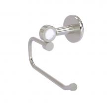 Allied Brass CV-24EG-SN - Clearview Collection Euro Style Toilet Tissue Holder with Groovy Accents
