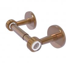 Allied Brass CV-24G-BBR - Clearview Collection Two Post Toilet Tissue Holder with Groovy Accents