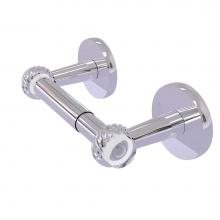 Allied Brass CV-24T-PC - Clearview Collection Two Post Toilet Tissue Holder with Twisted Accents