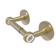 Allied Brass CV-24T-SBR - Clearview Collection Two Post Toilet Tissue Holder with Twisted Accents