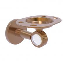 Allied Brass CV-26G-BBR - Clearview Collection Tumbler and Toothbrush Holder with Groovy Accents