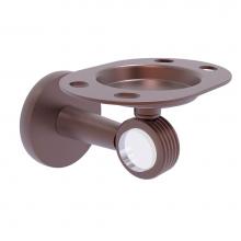 Allied Brass CV-26G-CA - Clearview Collection Tumbler and Toothbrush Holder with Groovy Accents