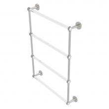 Allied Brass CV-28D-24-SN - Clearview Collection 4 Tier 24 Inch Ladder Towel Bar with Dotted Accents - Satin Nickel