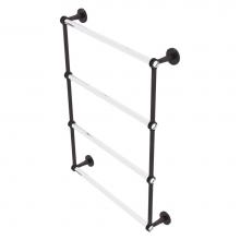 Allied Brass CV-28D-24-VB - Clearview Collection 4 Tier 24 Inch Ladder Towel Bar with Dotted Accents - Venetian Bronze
