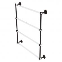 Allied Brass CV-28D-30-ORB - Clearview Collection 4 Tier 30 Inch Ladder Towel Bar with Dotted Accents - Oil Rubbed Bronze