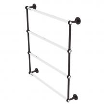 Allied Brass CV-28D-30-VB - Clearview Collection 4 Tier 30 Inch Ladder Towel Bar with Dotted Accents - Venetian Bronze