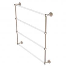 Allied Brass CV-28D-36-PEW - Clearview Collection 4 Tier 36 Inch Ladder Towel Bar with Dotted Accents - Antique Pewter