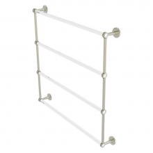 Allied Brass CV-28D-36-PNI - Clearview Collection 4 Tier 36 Inch Ladder Towel Bar with Dotted Accents - Polished Nickel