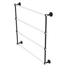 Allied Brass CV-28G-36-ORB - Clearview Collection 4 Tier 36 Inch Ladder Towel Bar with Grooved Accents - Oil Rubbed Bronze