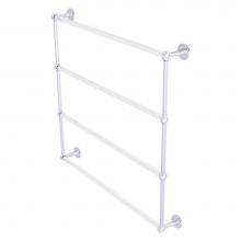 Allied Brass CV-28G-36-PC - Clearview Collection 4 Tier 36 Inch Ladder Towel Bar with Grooved Accents - Polished Chrome