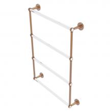 Allied Brass CV-28T-24-BBR - Clearview Collection 4 Tier 24 Inch Ladder Towel Bar with Twisted Accents - Brushed Bronze