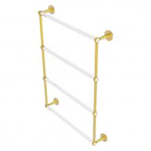 Allied Brass CV-28T-24-PB - Clearview Collection 4 Tier 24 Inch Ladder Towel Bar with Twisted Accents - Polished Brass