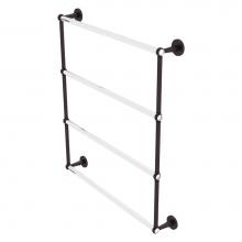 Allied Brass CV-28T-30-ABZ - Clearview Collection 4 Tier 30 Inch Ladder Towel Bar with Twisted Accents - Antique Bronze