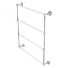 Allied Brass CV-28T-30-PNI - Clearview Collection 4 Tier 30 Inch Ladder Towel Bar with Twisted Accents - Polished Nickel