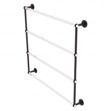 Allied Brass CV-28T-36-ABZ - Clearview Collection 4 Tier 36 Inch Ladder Towel Bar with Twisted Accents - Antique Bronze