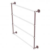 Allied Brass CV-28T-36-CA - Clearview Collection 4 Tier 36 Inch Ladder Towel Bar with Twisted Accents - Antique Copper