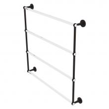 Allied Brass CV-28T-36-ORB - Clearview Collection 4 Tier 36 Inch Ladder Towel Bar with Twisted Accents - Oil Rubbed Bronze