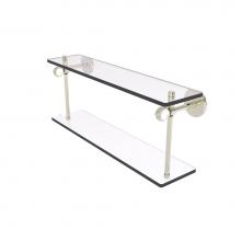 Allied Brass CV-2T-16-PNI - Clearview Collection 16 Inch Two Tiered Glass Shelf with Twisted Accents