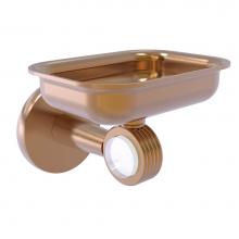 Allied Brass CV-32G-BBR - Clearview Collection Wall Mounted Soap Dish Holder with Groovy Accents