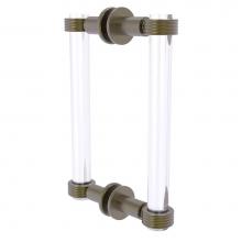 Allied Brass CV-406G-8BB-ABR - Clearview Collection 8 Inch Back to Back Shower Door Pull with Groovy Accents