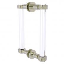 Allied Brass CV-406G-8BB-PNI - Clearview Collection 8 Inch Back to Back Shower Door Pull with Groovy Accents