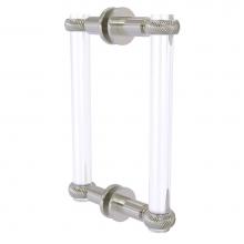 Allied Brass CV-406T-8BB-SN - Clearview Collection 8 Inch Back to Back Shower Door Pull with Twisted Accents