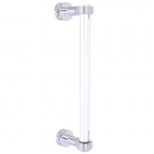 Allied Brass CV-407G-12SM-PC - Clearview Collection 12 Inch Single Side Shower Door Pull with Groovy Accents