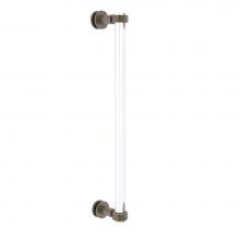 Allied Brass CV-407G-18SM-ABR - Clearview Collection 18 Inch Single Side Shower Door Pull with Groovy Accents
